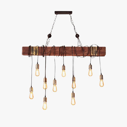 Wood Hanging Multi Chandelier