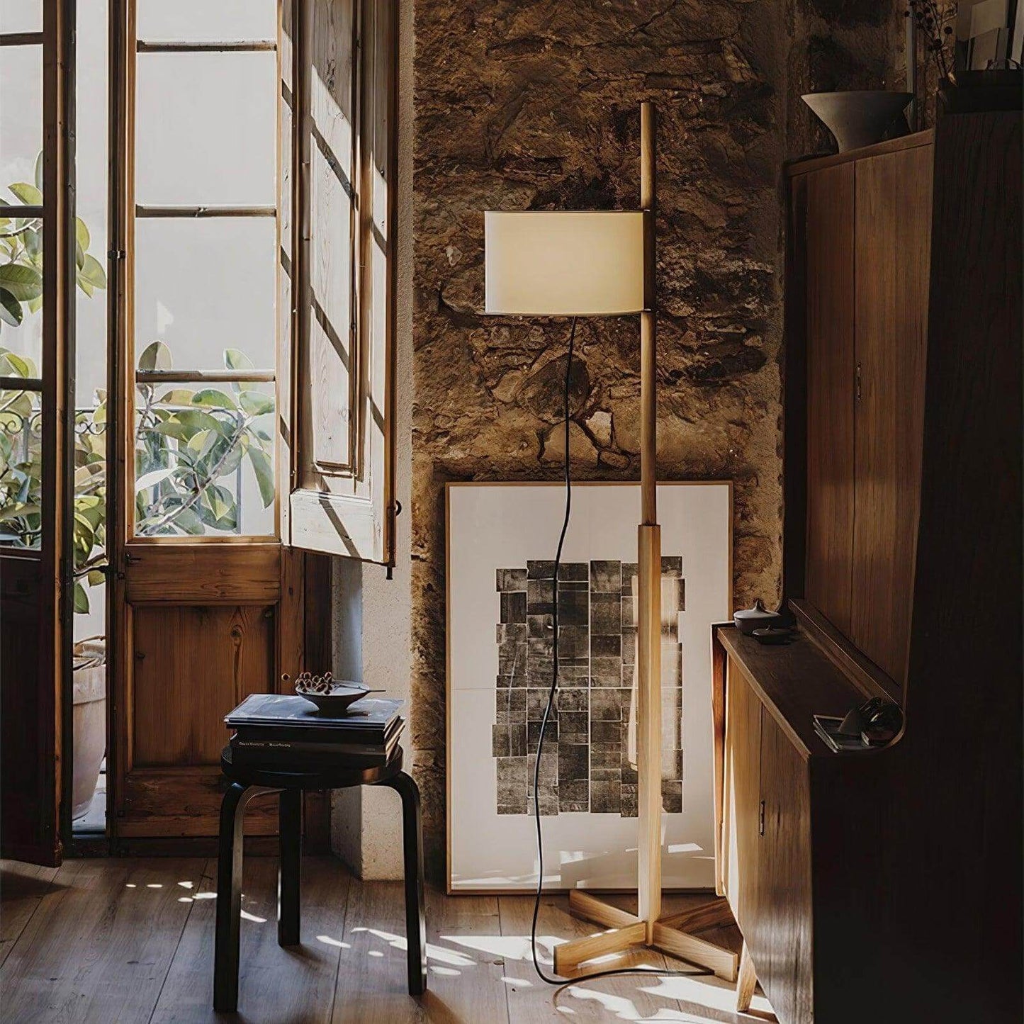 Wood Tmm Floor Lamp
