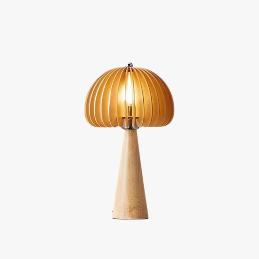 Wooden Pumpkin Table Lamp