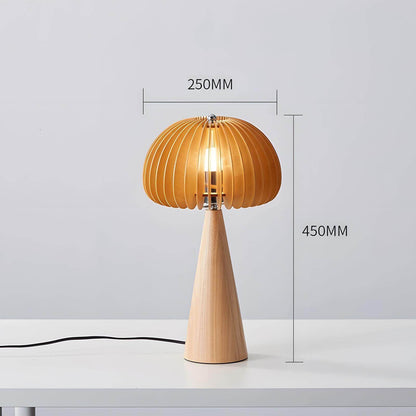 Wooden Pumpkin Table Lamp
