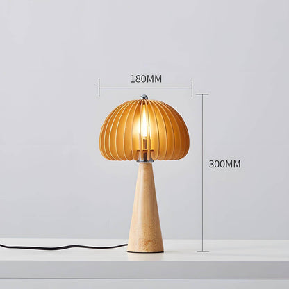 Wooden Pumpkin Table Lamp