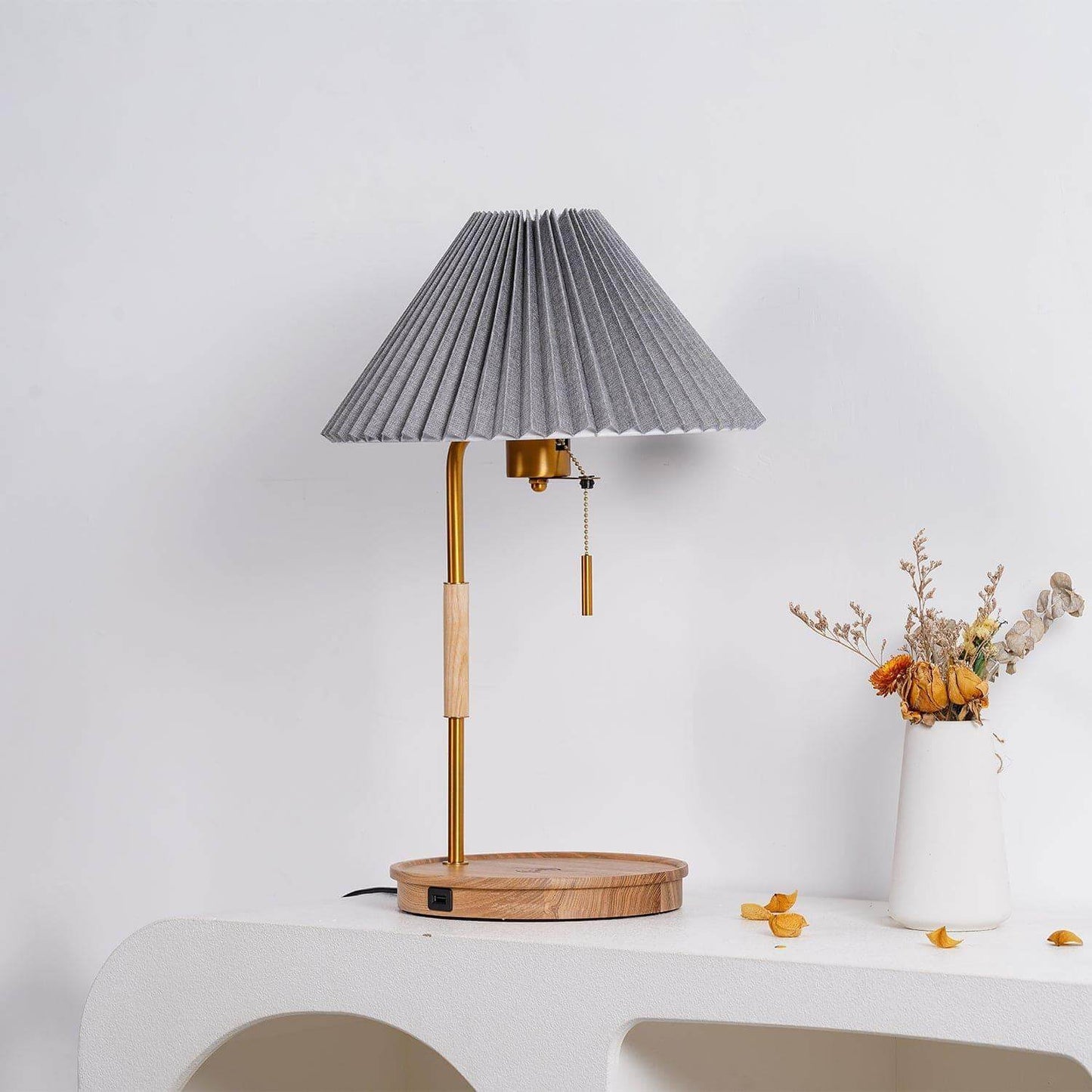 Wooden Retro Table Lamp