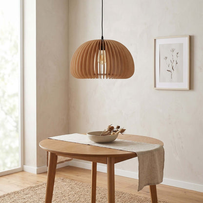 Wooden Pumpkin Pendant Lamp