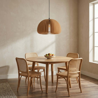 Wooden Pumpkin Pendant Lamp