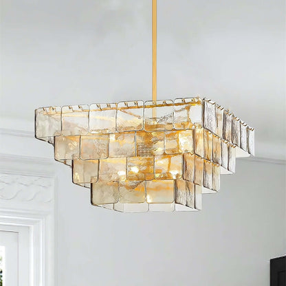 Zorvexa Glass Chandelier