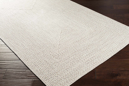 Beige Braided Faux Jute Outdoor Rug