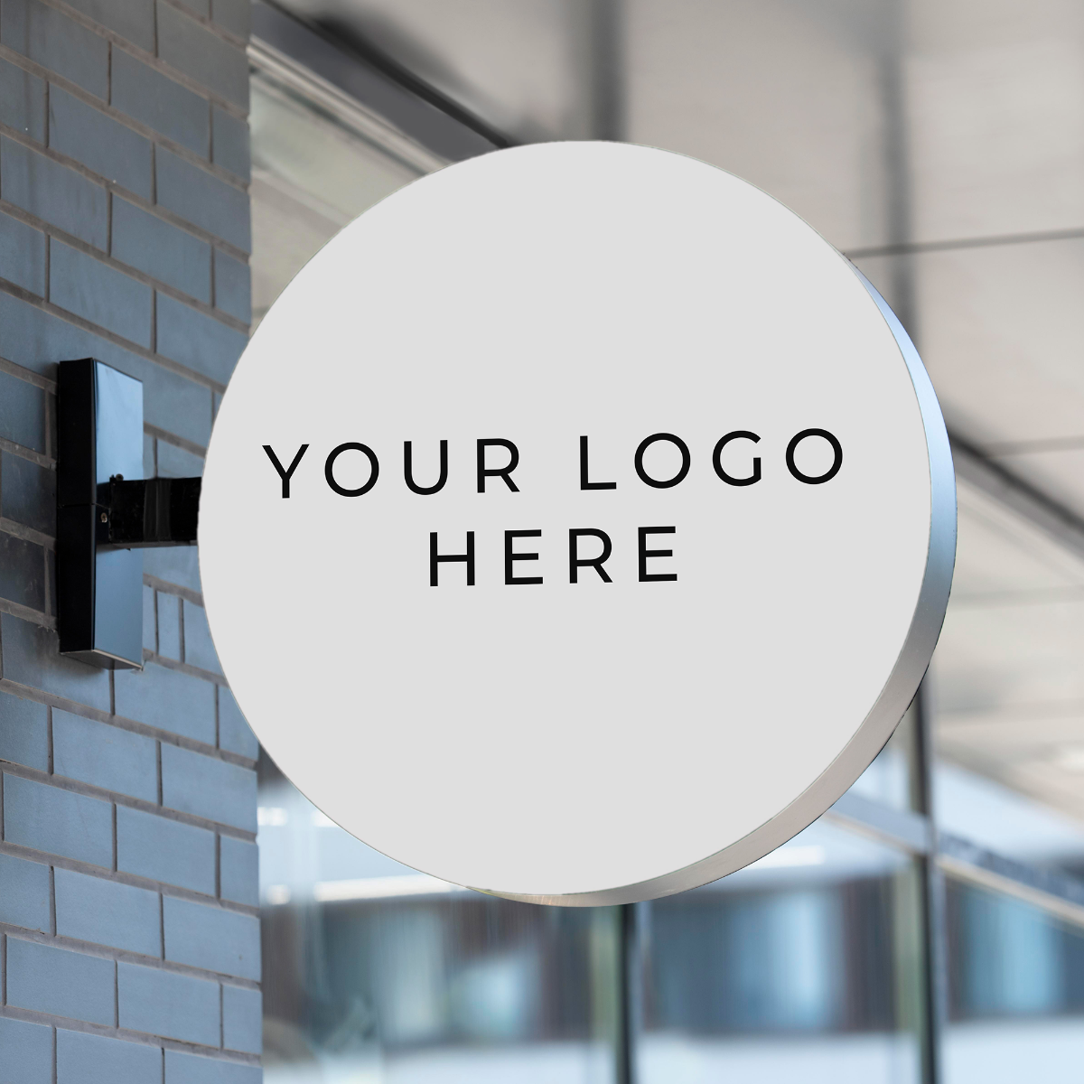 Round LED Light Box Sign – Double-Sided Illuminated Business Sign