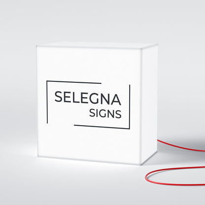 Square Acrylic LED Light Box – Custom Business Sign Display