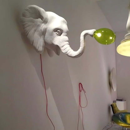 Elephant Sculpture Wall Lamp