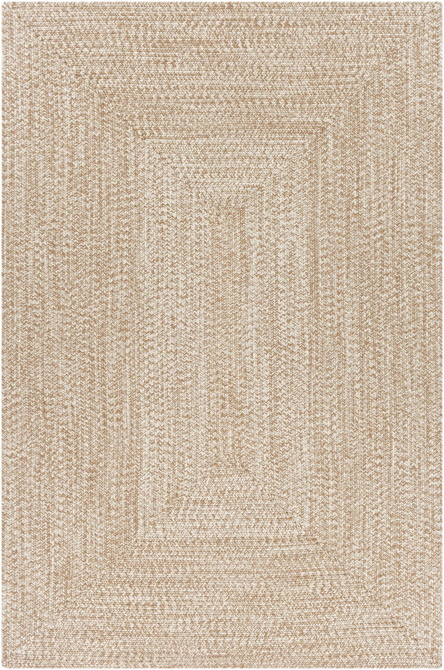 Cream Braided Faux Jute Outdoor Rug