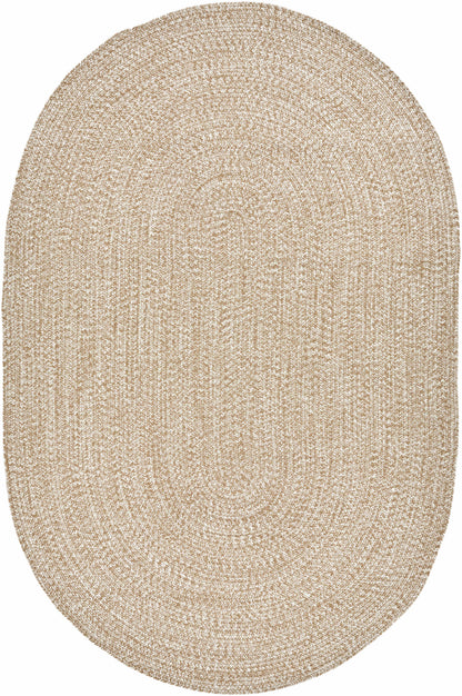 Cream Braided Faux Jute Outdoor Rug