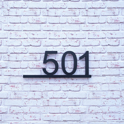 Backlit LED House Numbers with Underline – Modern Illuminated Address Numbers