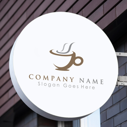 Round LED Light Box Sign – Double-Sided Illuminated Business Sign