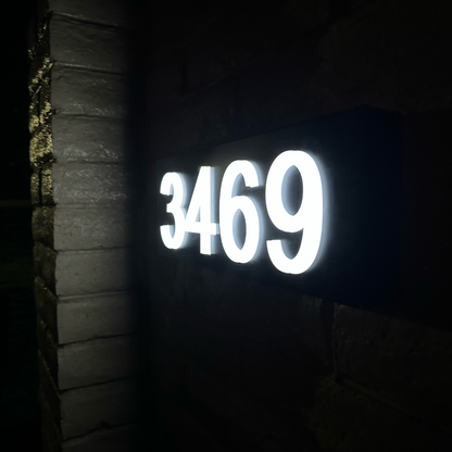 3D Acrylic Backlit House Numbers – Modern LED Address Numbers for Exterior