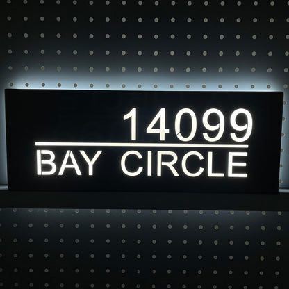Backlit House Numbers with Street Name – Custom Illuminated Address Sign