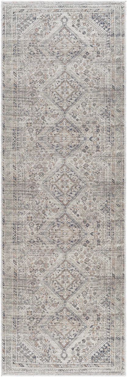 Barny Beige Flat Pile Washable Rug