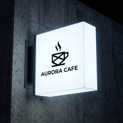Rectangular LED Light Box Sign – Custom Acrylic Business Sign