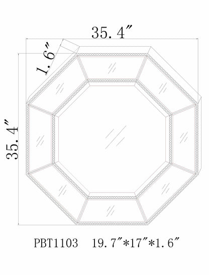 Swellendam Gold Octagonal Mirror - Clearance