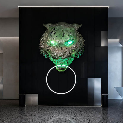 Tiger Head Wall Sconce