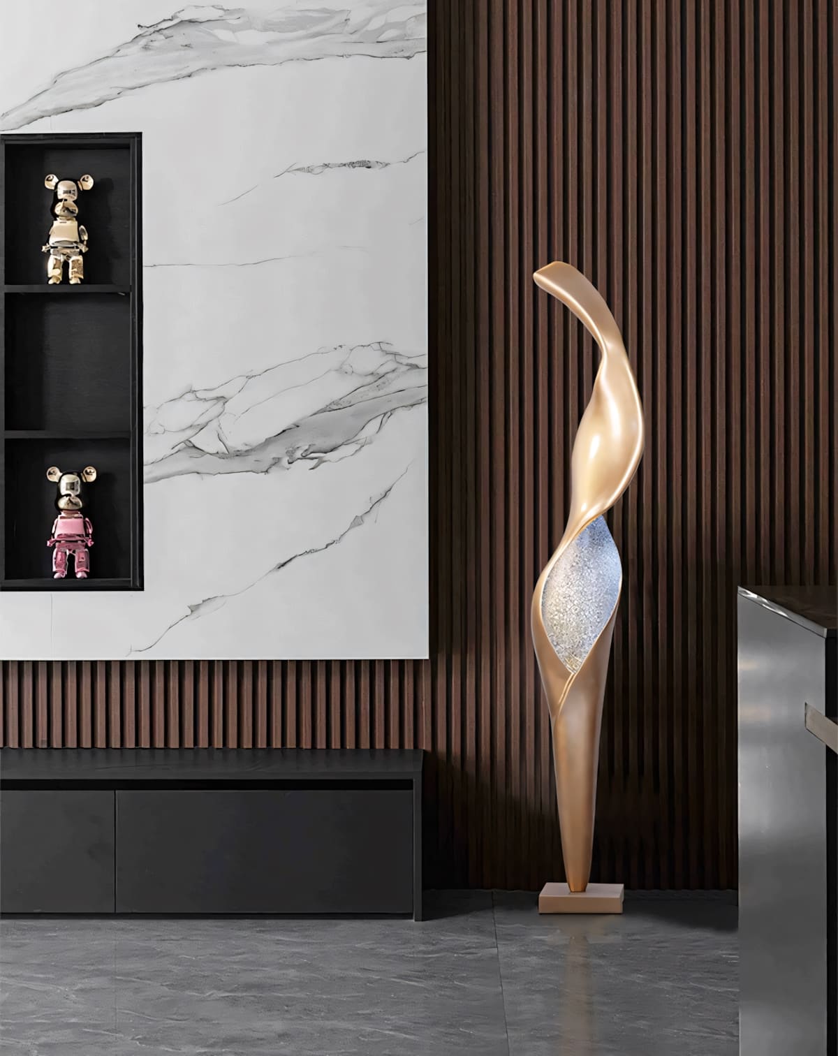 Torch Sculpture Floor Lamp