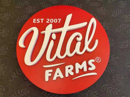 3D Backlit Acrylic Business Sign – Custom LED Logo Sign with Metal Backplate